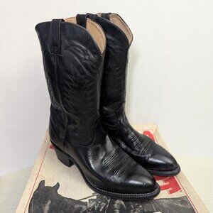 Vintage Durango Western Cowboy Boots - Black 9.5 in Original Box - Made in USA